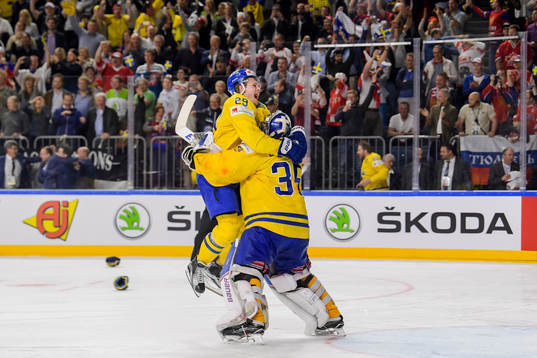 Sverige målvakt Henrik Lundqvist och William Nylander