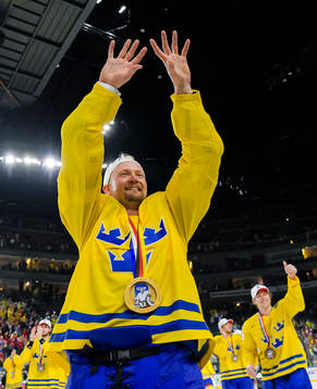 Sveriges Anton Strålman jublar