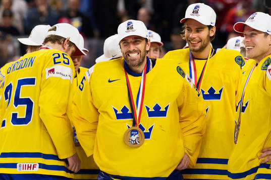 Sveriges målvakter Henrik Lundqvist, Eddie Läck och