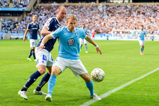 Norrköpings Andreas Johansson och Malmö FFs Oscar Lewicki