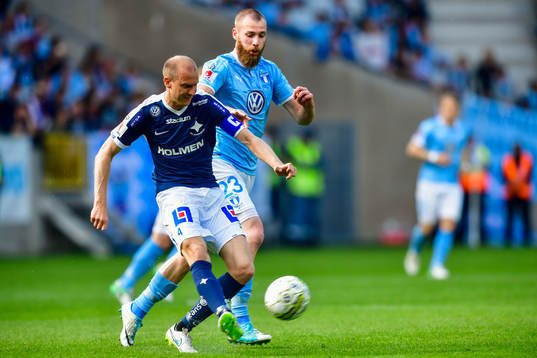 Norrköpings Andreas Johansson och Malmö FFs Jo Inge Berget