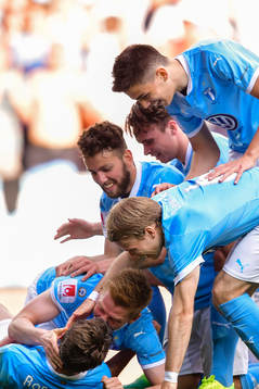 Malmö FFs spelare jublar