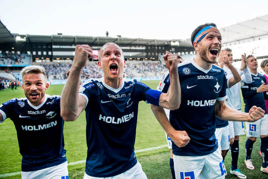 Norrköpings Nicklas Bärkroth, Andreas Johansson och Jon