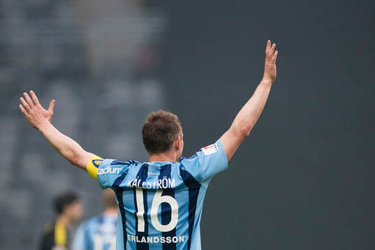 Djurgårdens Kim Källström håller upp händerna