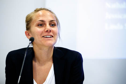 Damlandslagets presschef Emelie Ölander