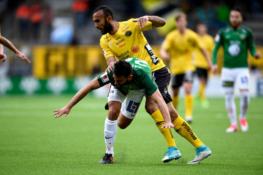 Elfsborgs Issam Jebali och Jönköpings André Calisir