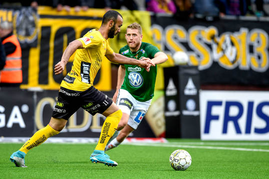 Elfsborgs Issam Jebali och Jönköpings Stefan Karlsson