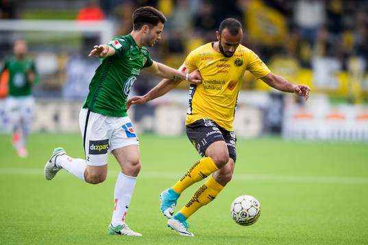 Elfsborgs Issam Jebali och Jönköpings Jonathan Tamimi