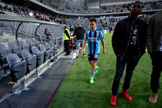 Djurgårdens Kerim Mrabti deppar