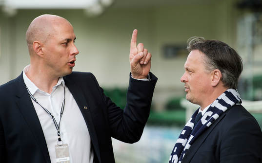 Sundsvalls klubbchef Henrik Wikström och sportchef Urban