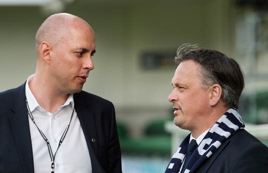 Sundsvalls klubbchef Henrik Wikström och sportchef Urban