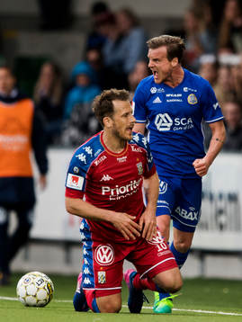 Sundsvalls Eric Larsson skriker