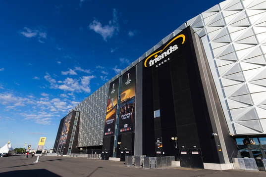 Exteriör av Friends Arena