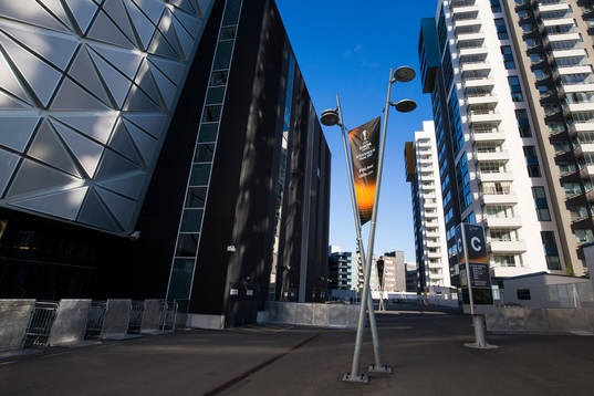 Exteriör av Friends Arena