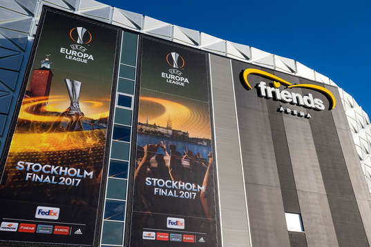 Exteriör av Friends Arena