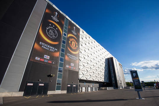 Exteriör av Friends Arena