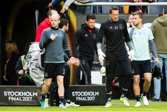Ajax Davy Klaassen och målvakt Diederik Boer