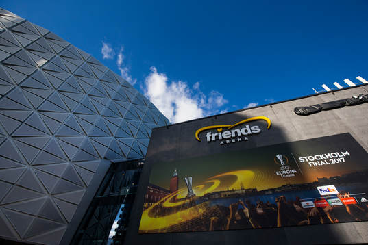 Exteriör av Friends Arena