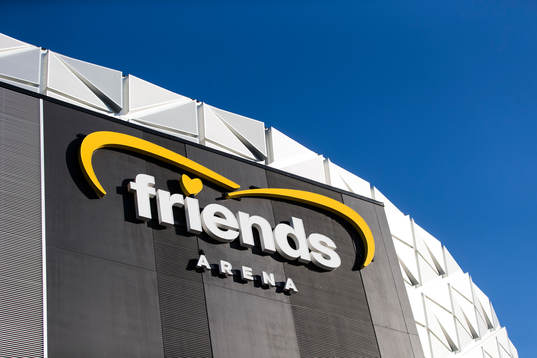 Exteriör av Friends Arena