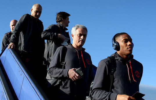 In this handout image provided by UEFA,  Manchester United