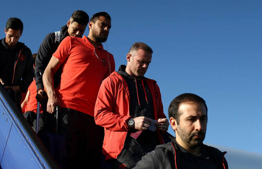 In this handout image provided by UEFA,  Wayne Rooney of