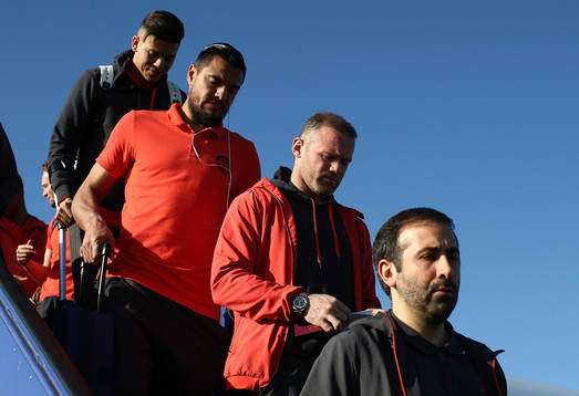 In this handout image provided by UEFA,  Wayne Rooney of