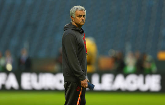 Jose Mourinho, Manager of Manchester United looks