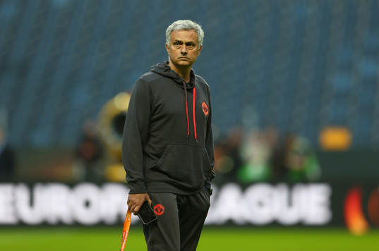 Jose Mourinho, Manager of Manchester United looks