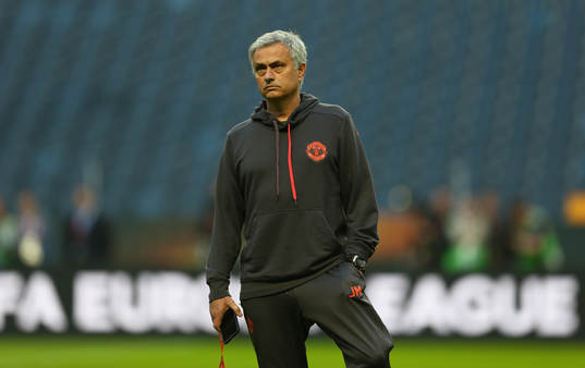 Jose Mourinho, Manager of Manchester United looks