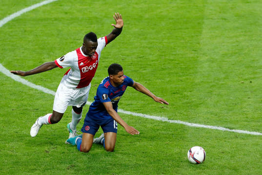 Ajax Davinson Sánchez och Manchester Uniteds Marcus