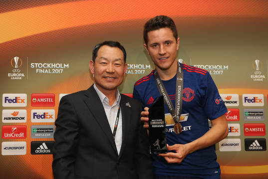 STOCKHOLM, SWEDEN - MAY 24: The Hankook Man of the Match