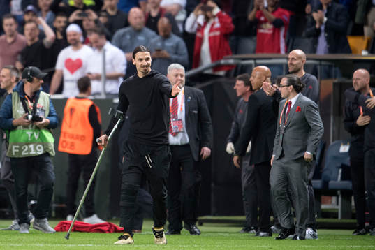 Manchester Uniteds Zlatan Ibrahimovic jublar