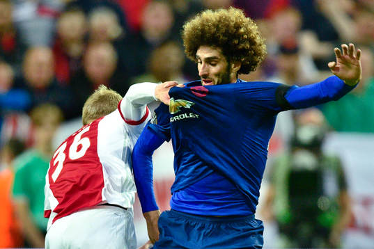 Ajax Matthijs de Ligt och Manchester Uniteds Marouane