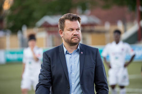 Rosengårds tränare Jack Majgaard Jensen deppar