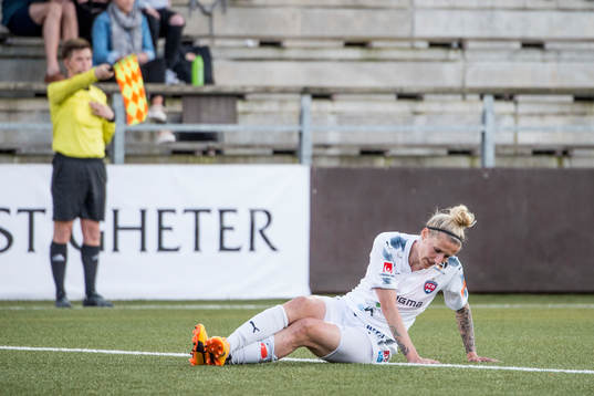 under fotbollsmatchen i Damallsvenskan mellan Rosengård