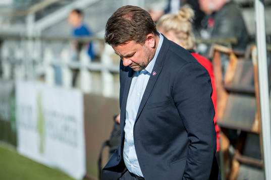 Rosengårds tränare Jack Majgaard Jensen deppar