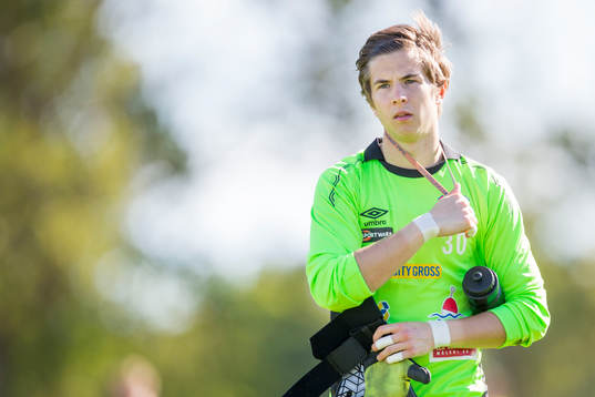 Höganäs målvakt Henrik Timgren deppar