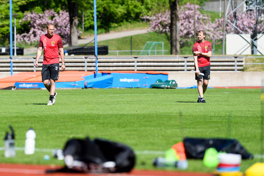 Elfsborgs manager Magnus Haglund och assisterande tränare