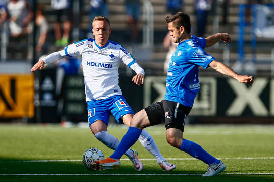 Norrköpings Gudmundur Thorarinsson och Halmstads Ivo