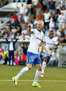 Norrköpings Kalle Holmberg jublar
