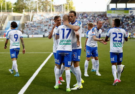 Norrköpings Kalle Holmberg jublar