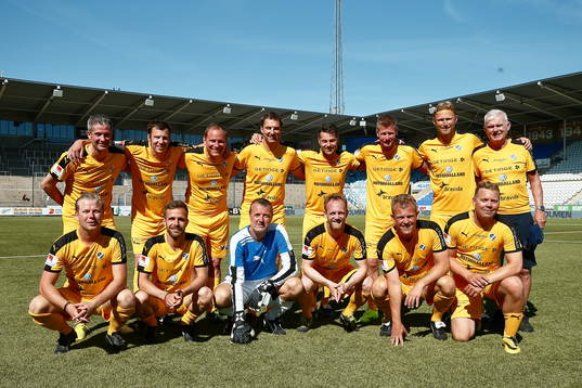 Jubileumsmatchen i fotboll mellan veteraner i Norrköping