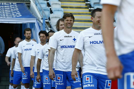 Jubileumsmatchen i fotboll mellan veteraner i Norrköping