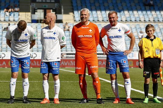 Jubileumsmatchen i fotboll mellan veteraner i Norrköping
