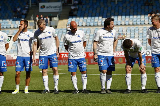 Jubileumsmatchen i fotboll mellan veteraner i Norrköping