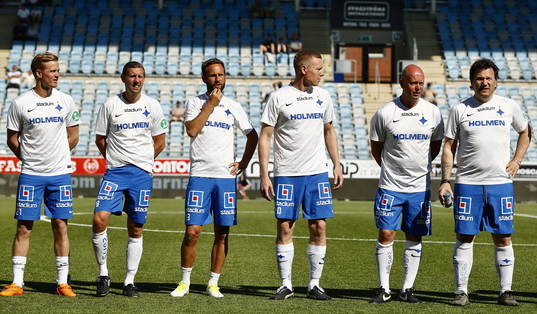 Jubileumsmatchen i fotboll mellan veteraner i Norrköping
