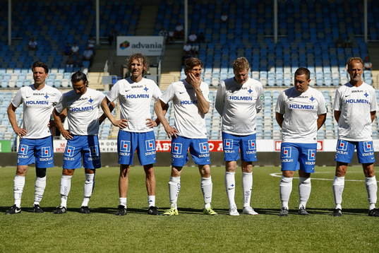 Jubileumsmatchen i fotboll mellan veteraner i Norrköping