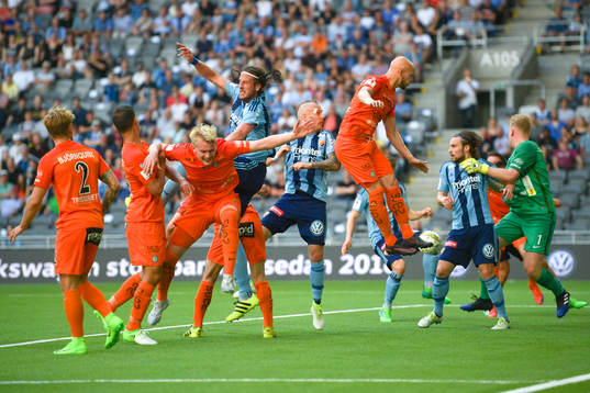 Målsituationen som döms bort för offside