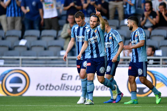 Djurgårdens Kevin Walker jublar