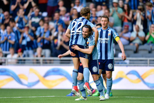 Djurgårdens Kevin Walker jublar